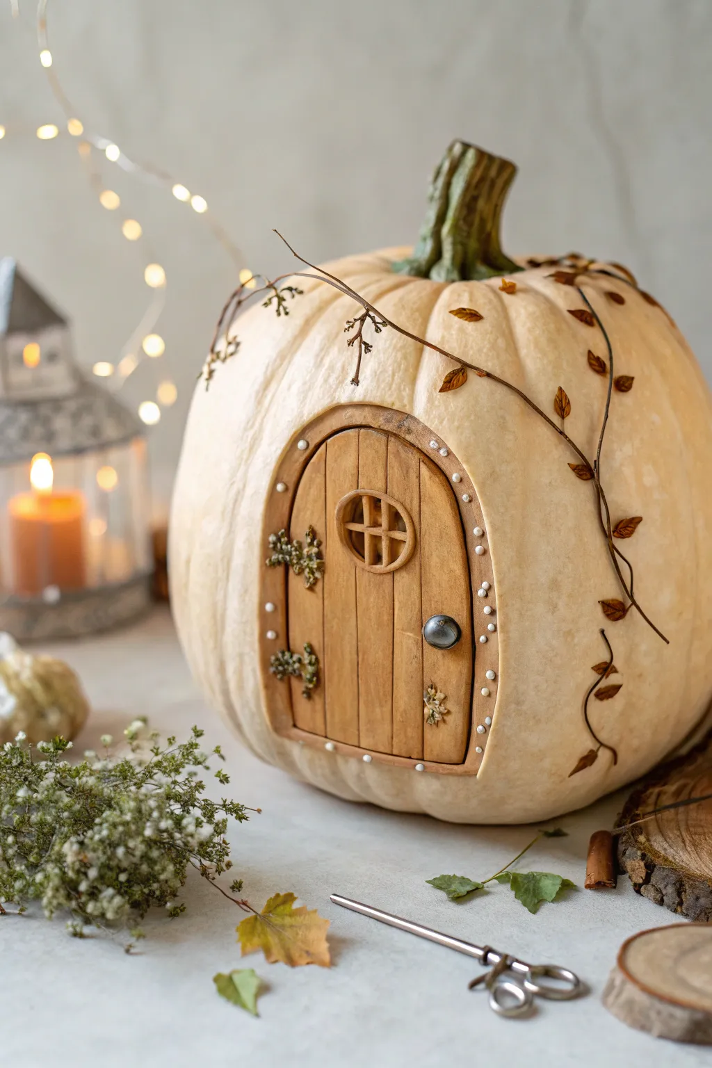 Step into a whimsical world with this enchanting fairy house pumpkin carving—where simplicity meets magical charm!