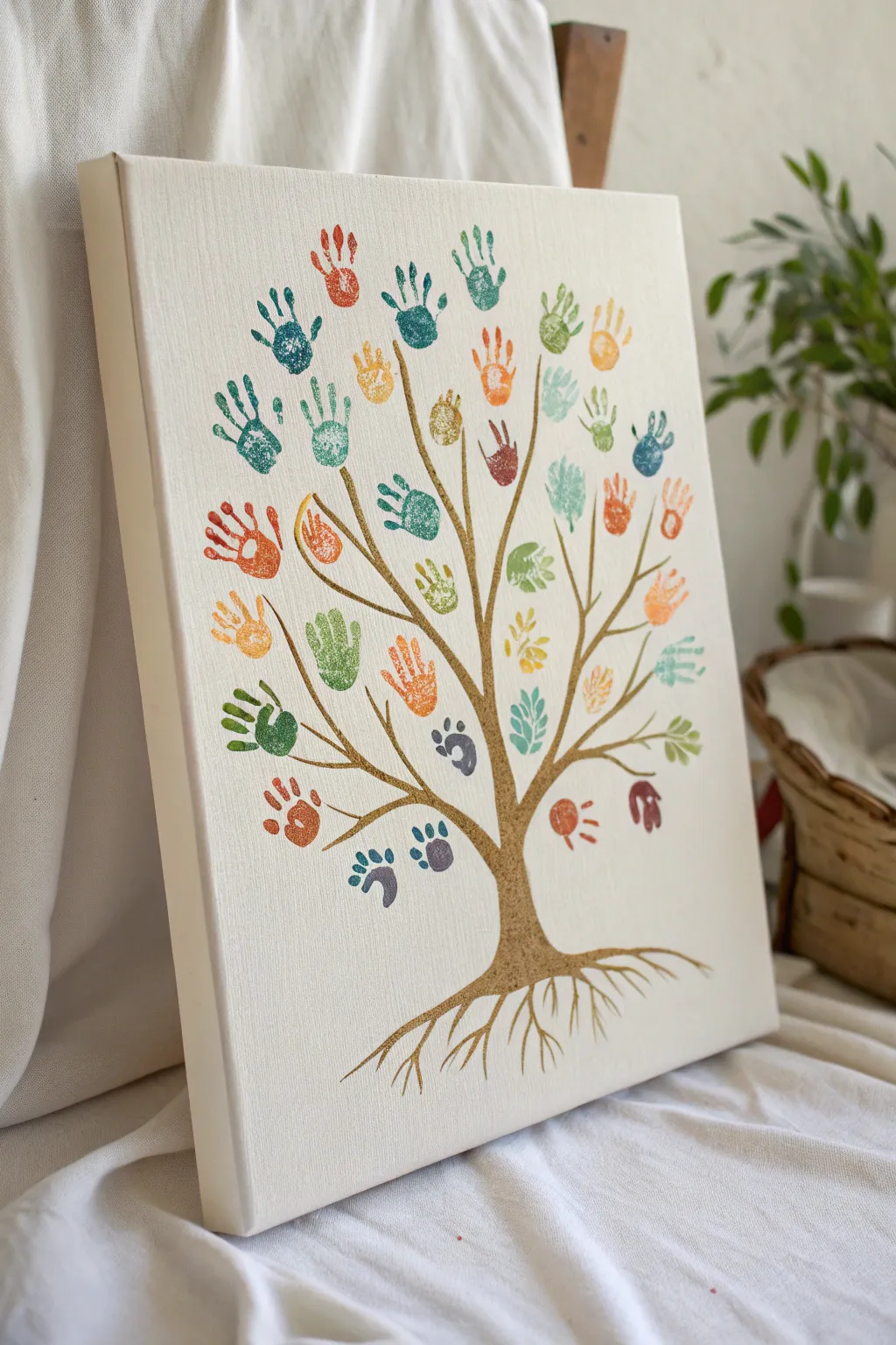 Celebrate your family's unique journey with a handprint family tree—where each mark tells a story of love and growth.