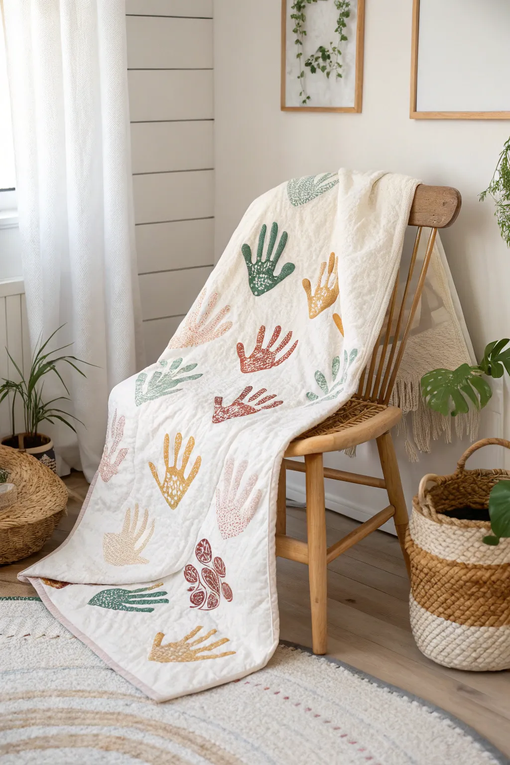 A family heirloom in the making – capture memories with a DIY Handprint Quilt.