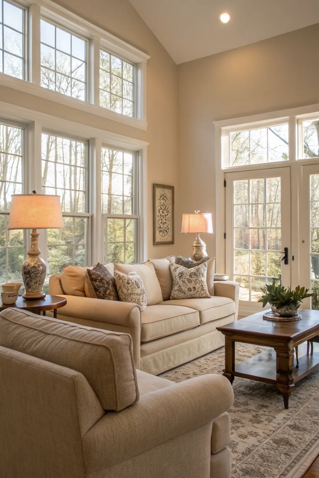 A neutral palette forms the perfect backdrop for farmhouse interiors.