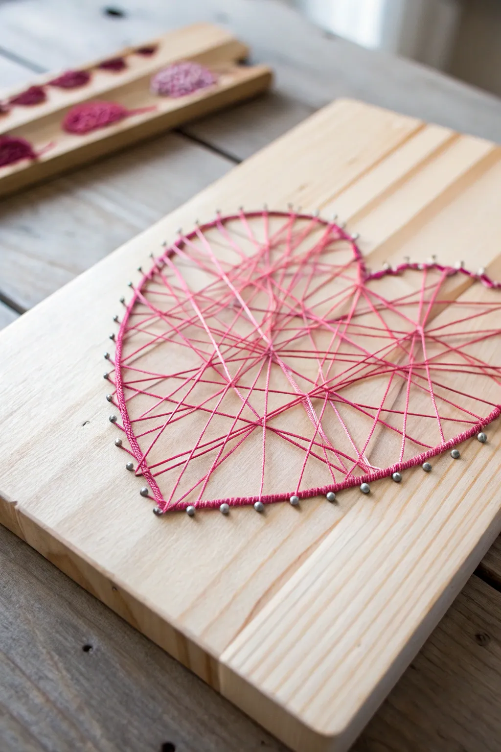 Craft elegance with minimalist heart string art that speaks to the soul.