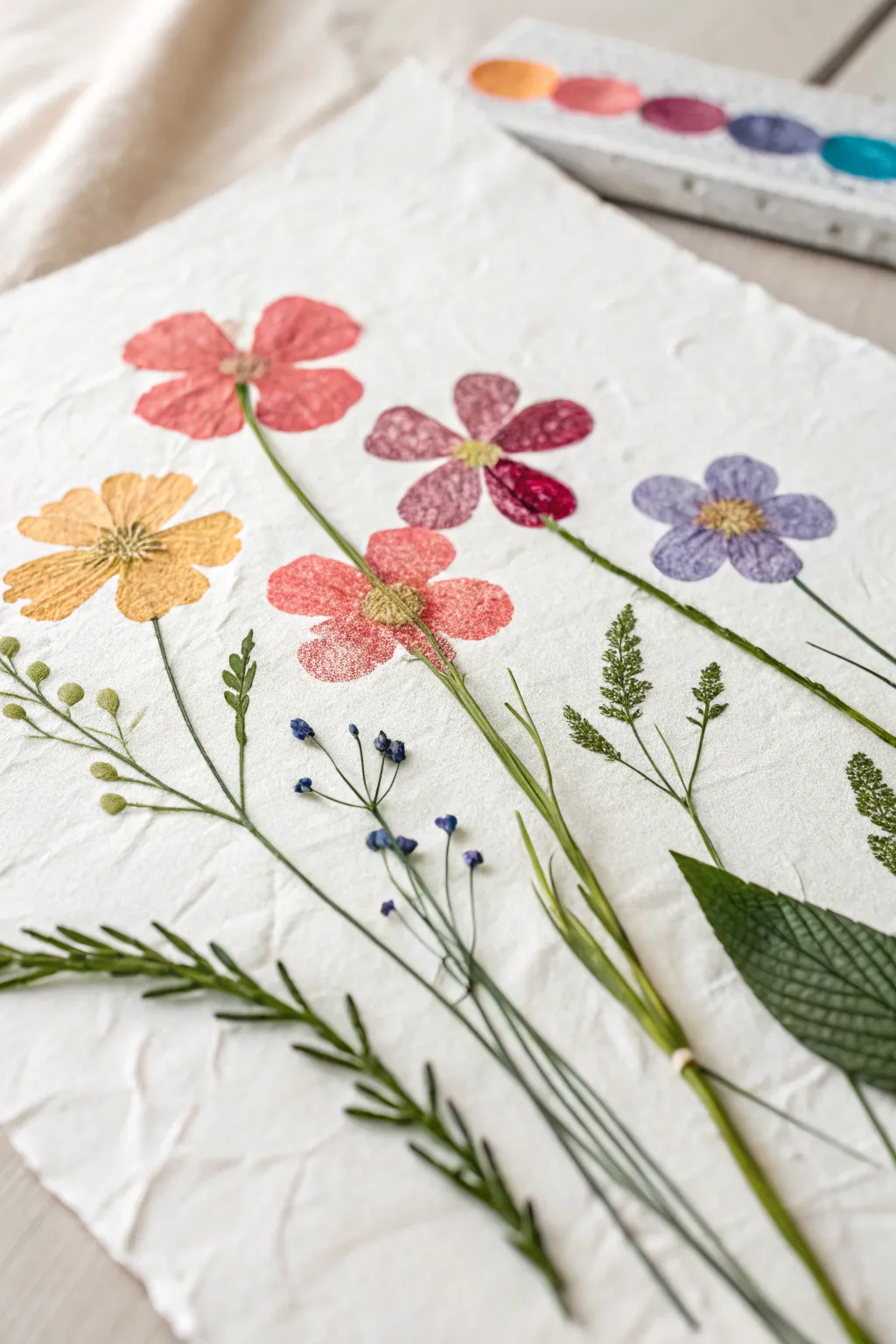 Capture the essence of spring with a fingerprint flower garden, where simplicity meets creativity.