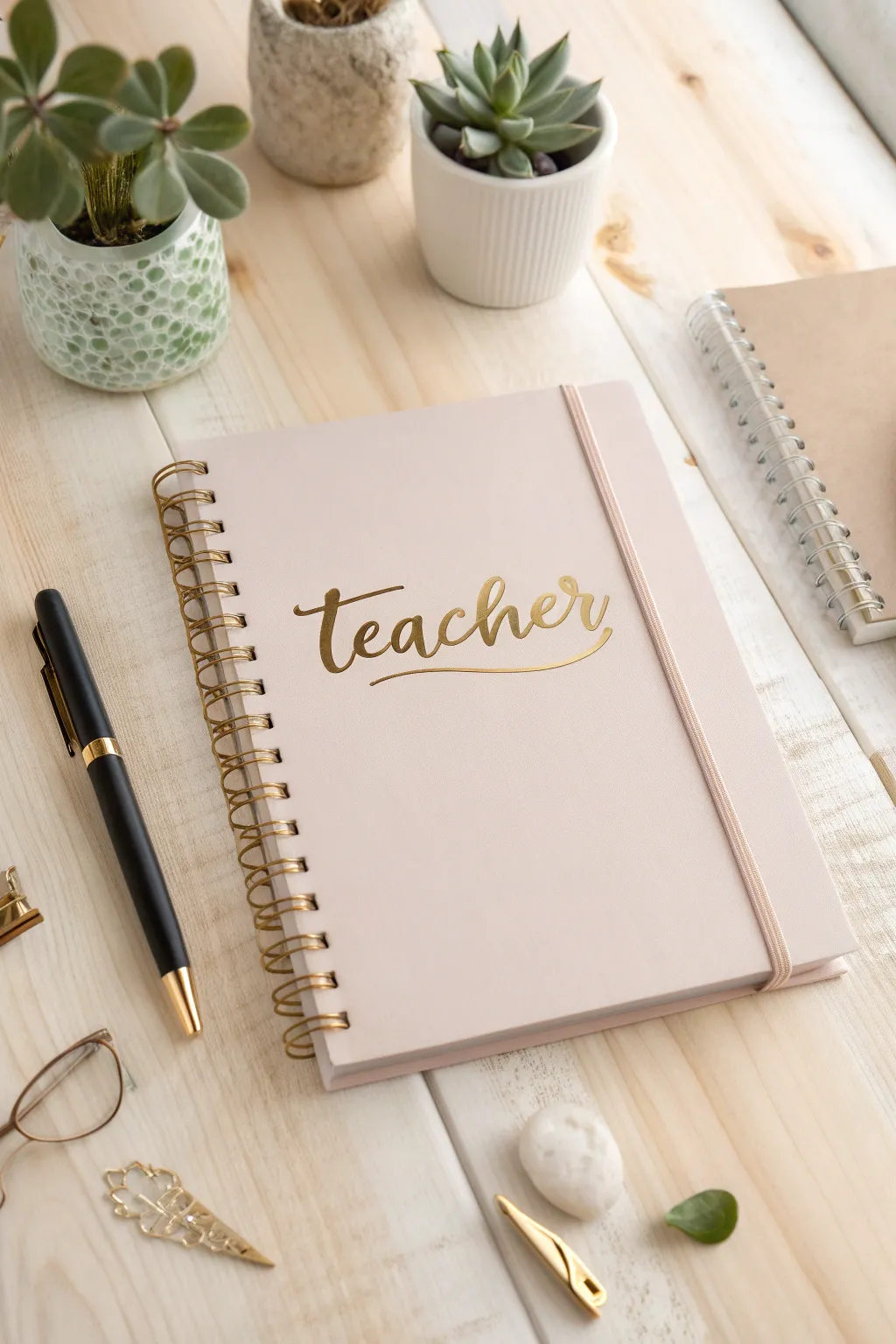 Gift inspiration: Personalized notebook for teachers, blending simplicity with elegance.