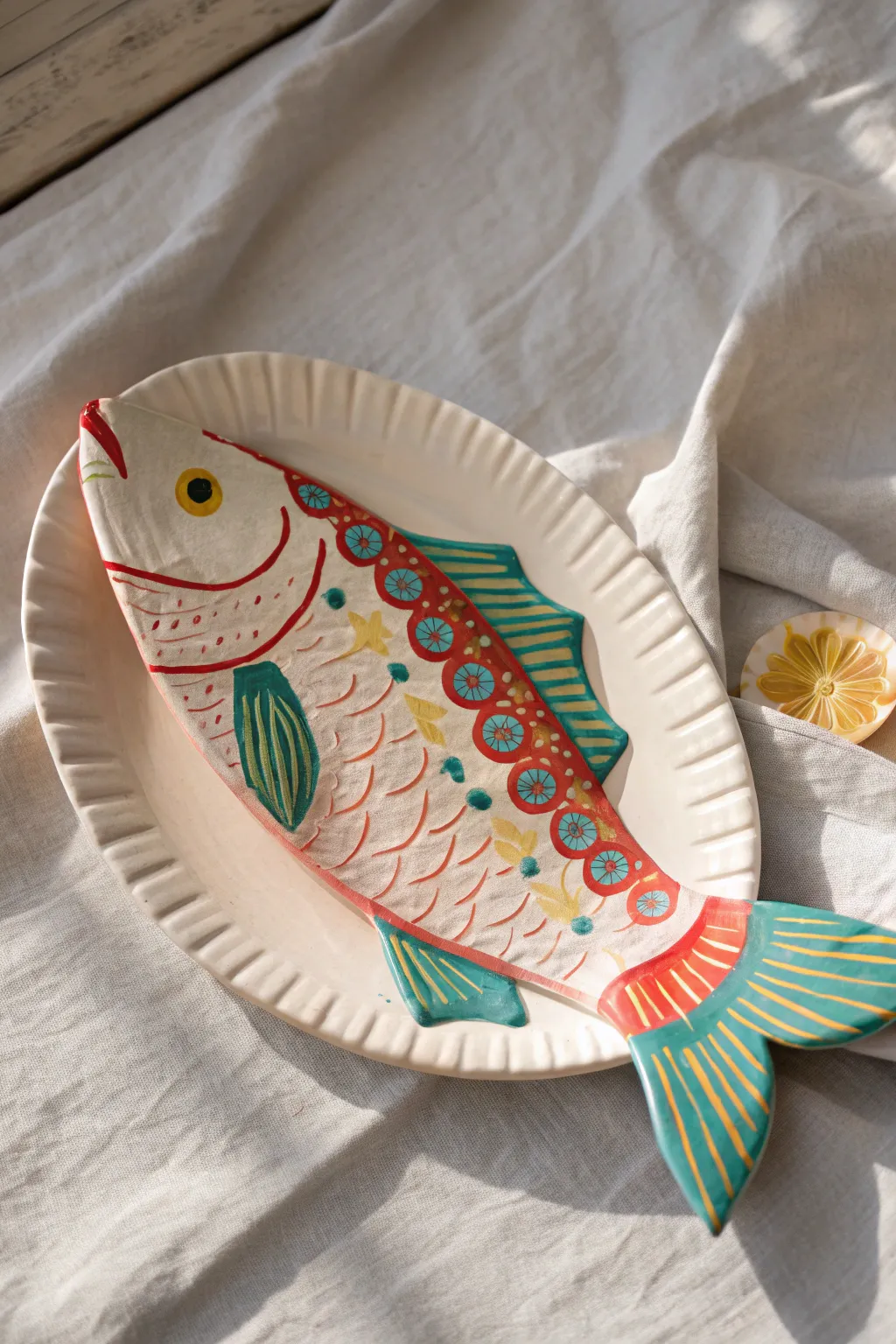 Dive into creativity with this vibrant paper plate fish, where simplicity meets artistic flair.