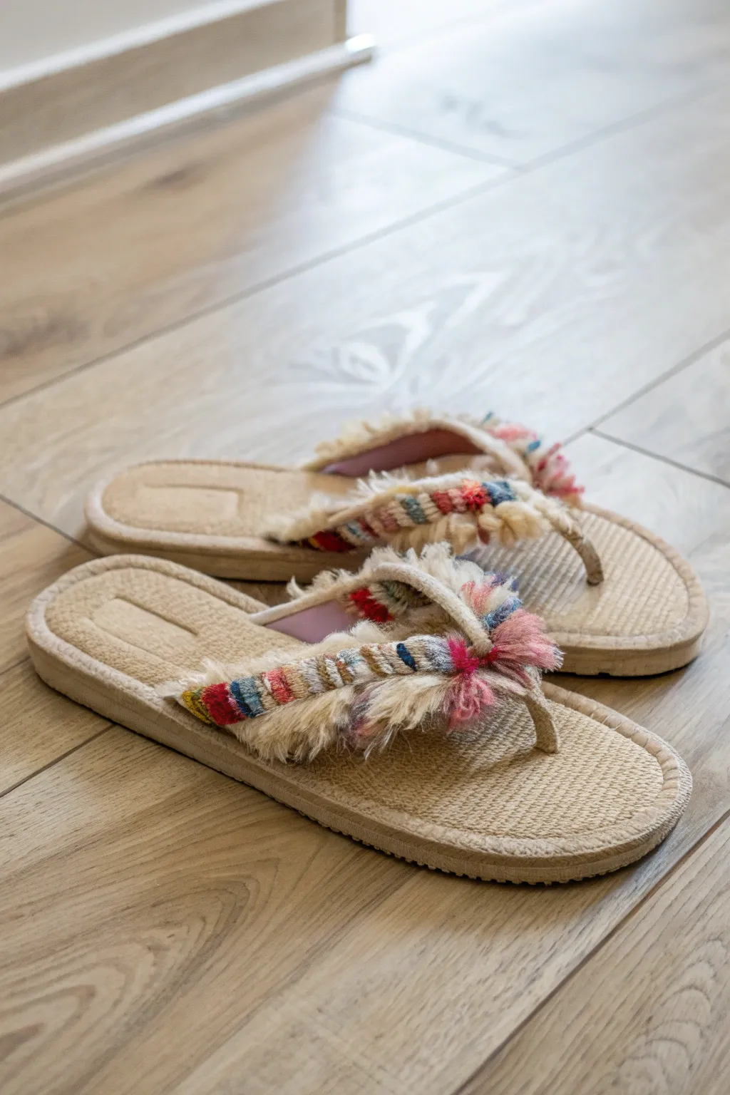 Transform fabric scraps into chic beach-ready flip flops with this simple, stylish craft idea!