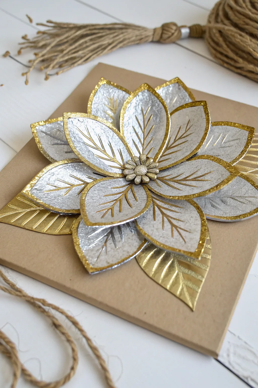 Eternal Bloom: A touch of nature's elegance crafted in foil.