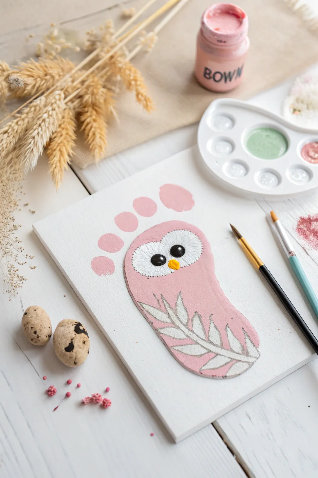 Transform tiny footprints into whimsical creatures—embrace creativity with a minimalist touch.
