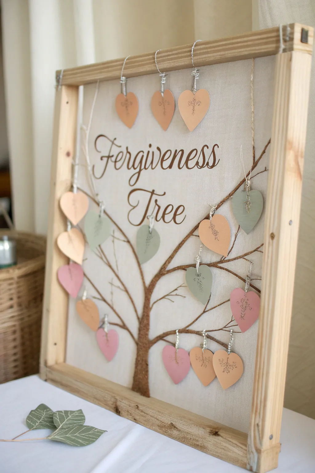 Embrace the art of letting go with a beautifully crafted Forgiveness Tree—where each leaf marks a step towards healing.