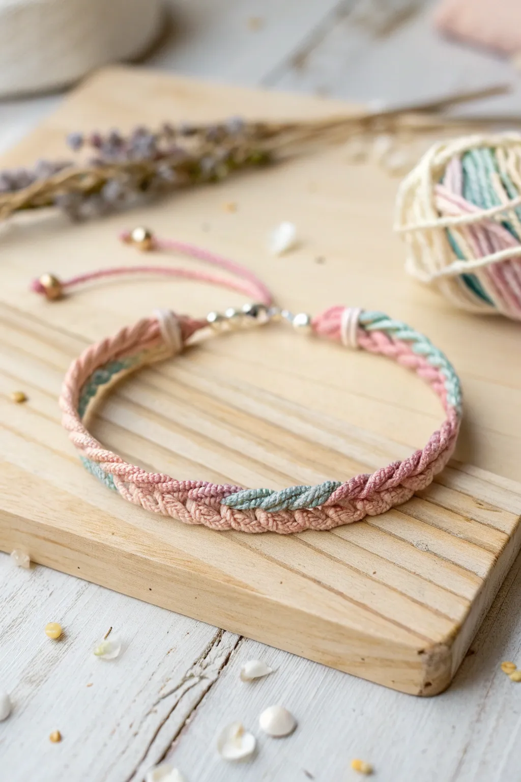 Crafting bonds: A minimalist take on timeless friendship bracelets.