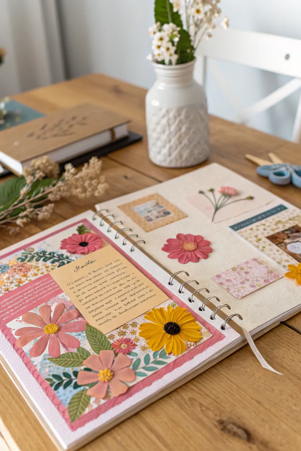 Bring your memories to life with a burst of color and texture in your scrapbook.