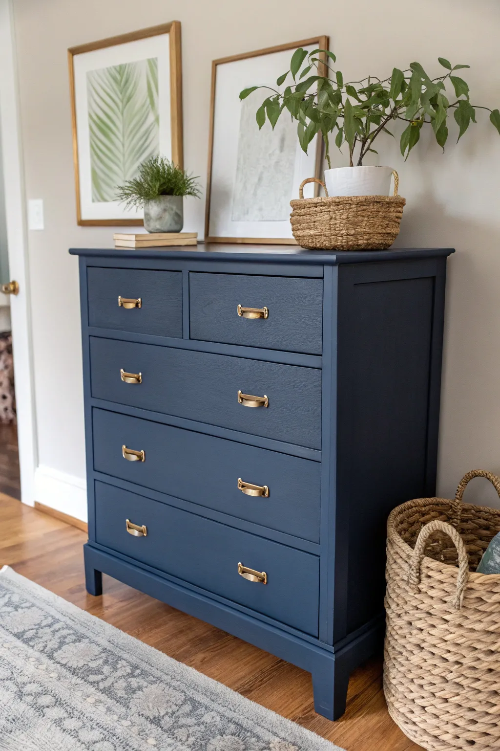 Transform your space with a bold dresser makeover: elegance meets simplicity.