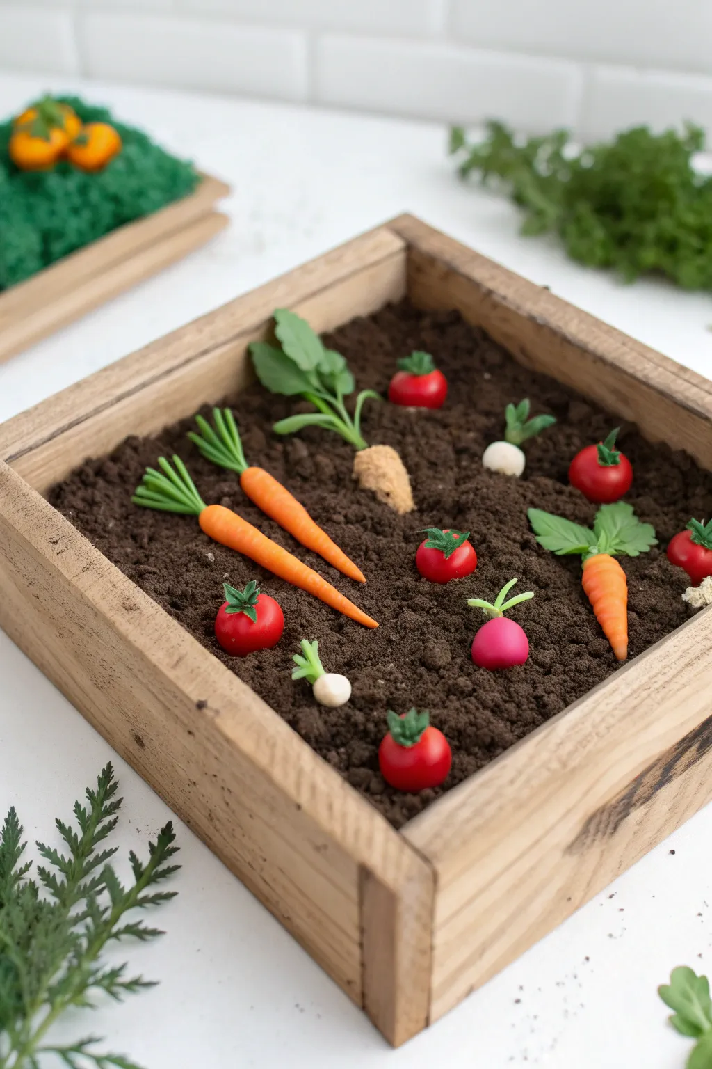 Cultivate imagination with a charming miniature vegetable garden, perfect for sparking creativity in little ones.