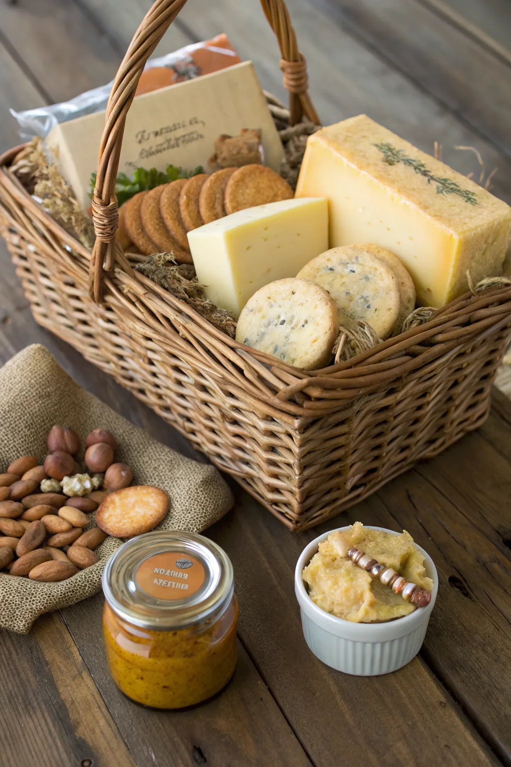 Indulge in the art of snacking with this gourmet gift basket, a perfect blend of flavors crafted for the discerning gentleman.