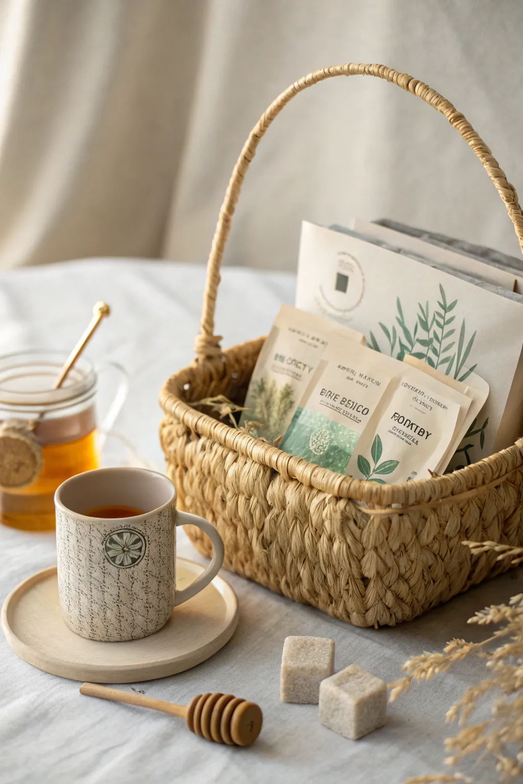 Cozy up with this DIY Tea Lover's Basket—an exquisite blend of simplicity and natural beauty under $30.