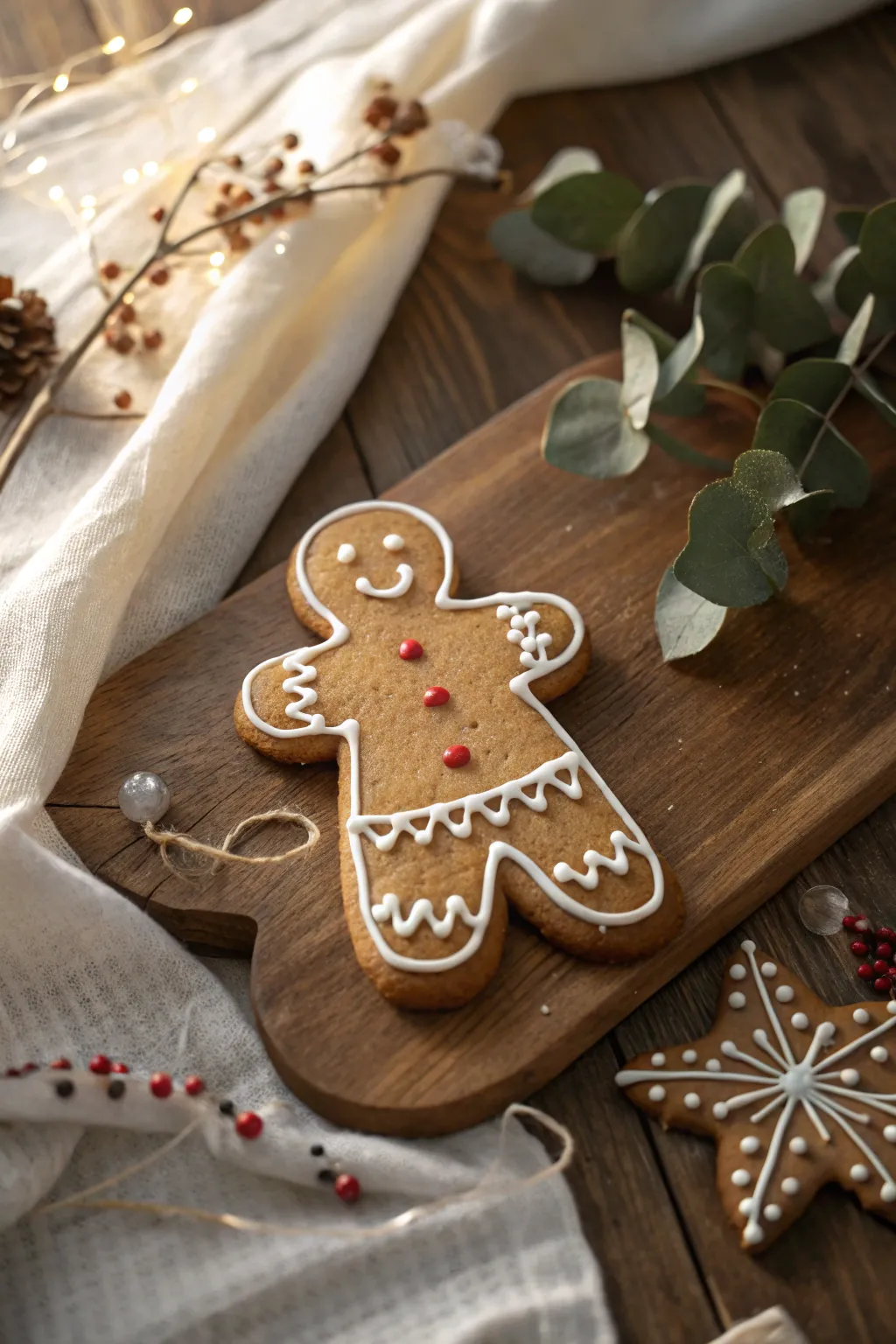 Embrace the timeless charm of a classic gingerbread person, where simplicity meets creativity in every icing detail. 🍪✨