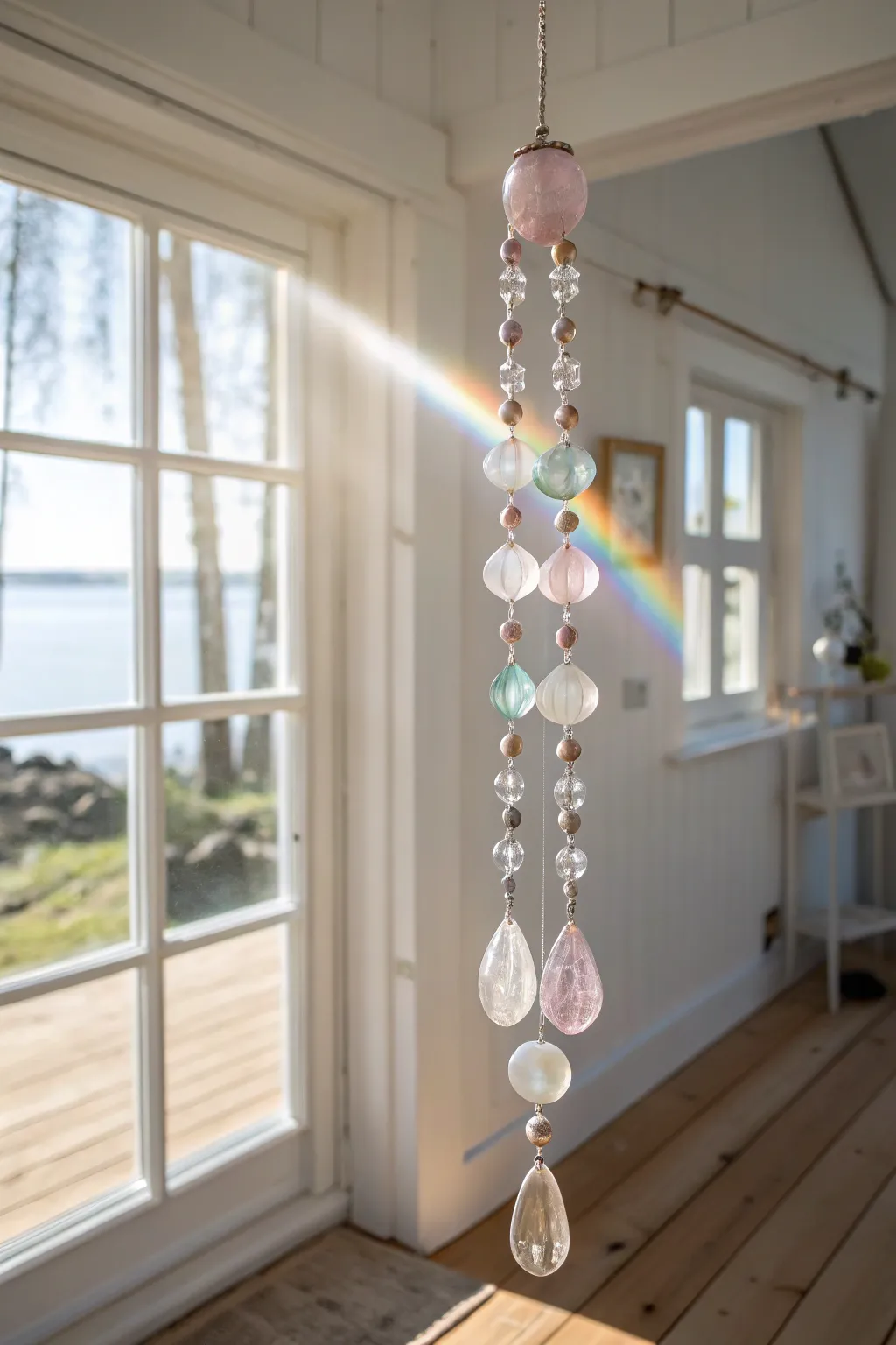 Capture magic with a handmade glass bead suncatcher, where simplicity meets elegance.