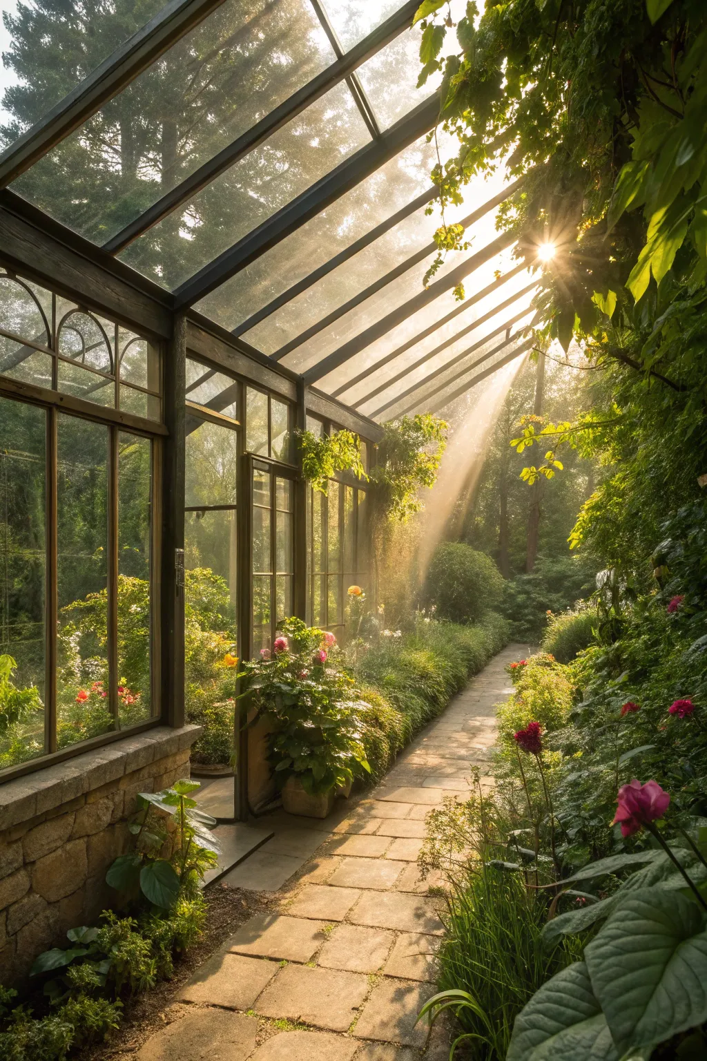 Experience the changing seasons in a full glass solarium.
