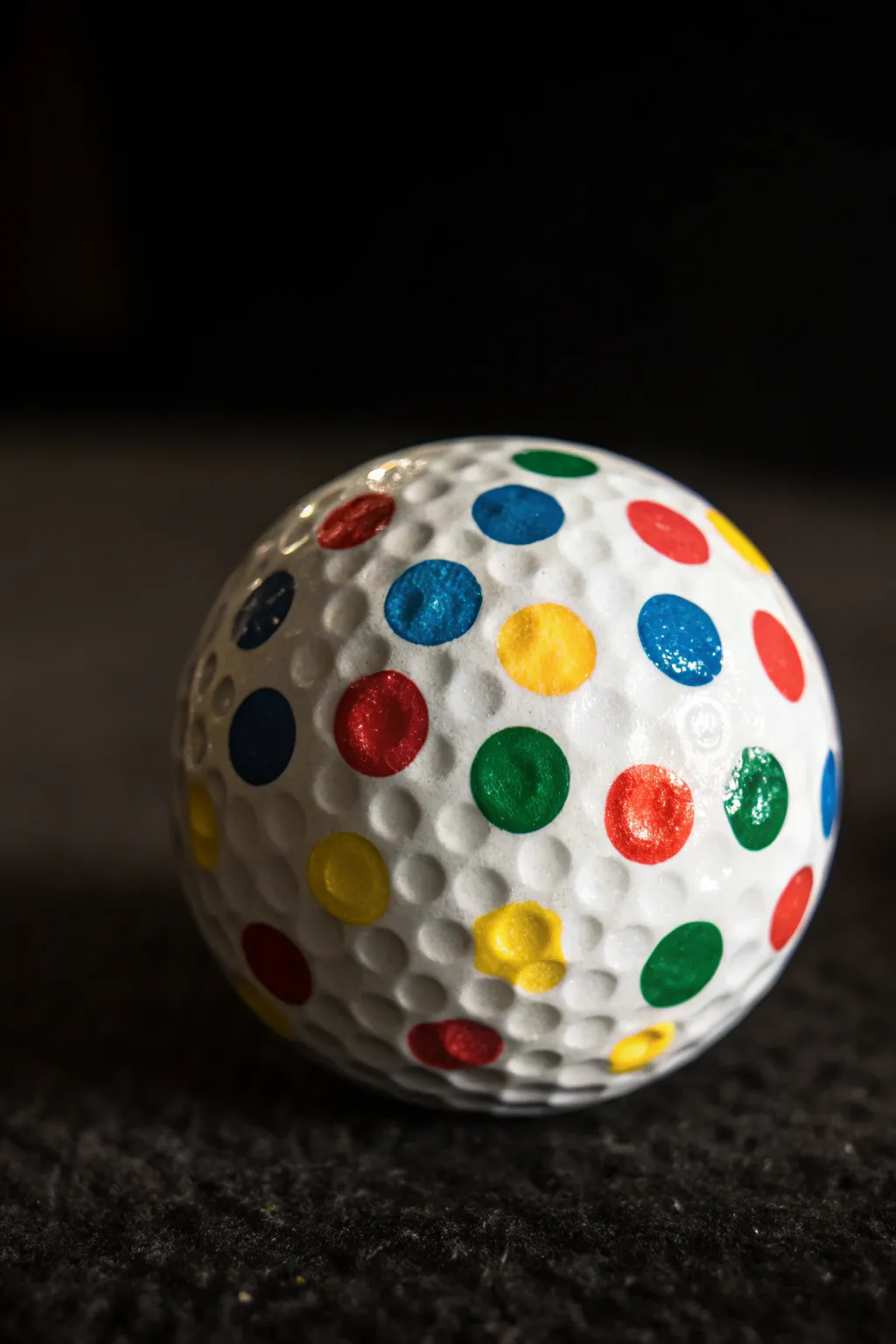 Transform your game with a splash of vibrant artistry—hand-painted polka dot golf balls that bring color to every swing.