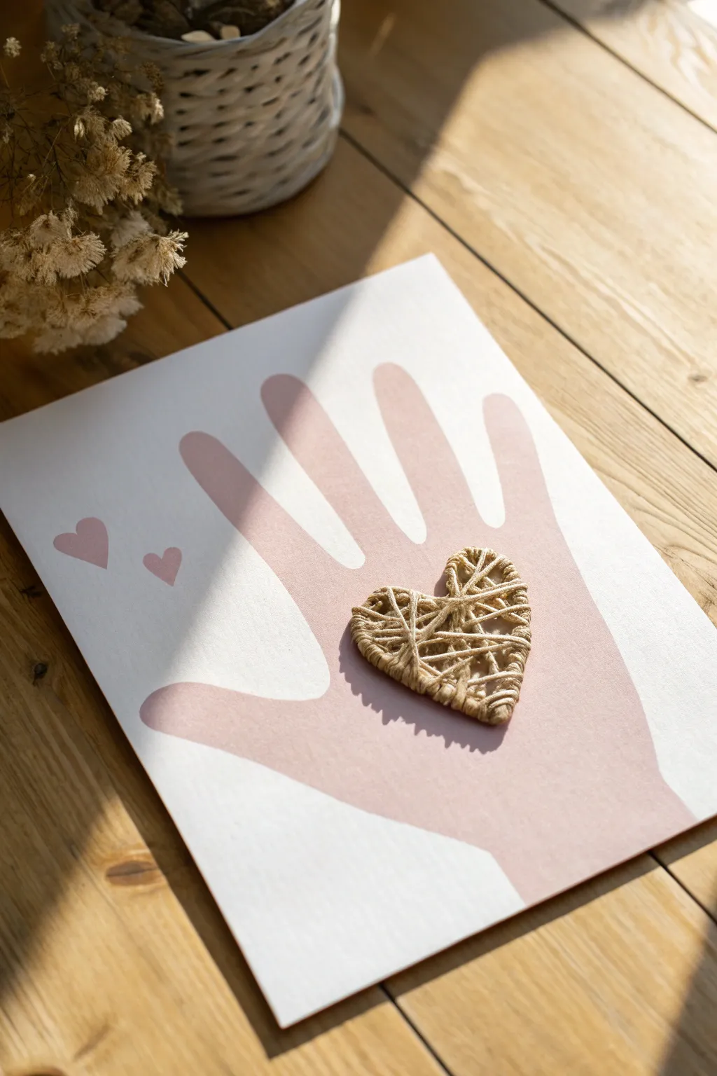 Craft with Heart: Simple yet meaningful handprint art that embodies love and kindness. #MinimalistCraft #HeartfeltCreations