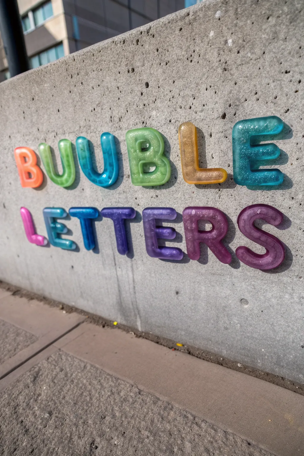 Immerse in the playful elegance of bubble letters, where art meets craftsmanship.