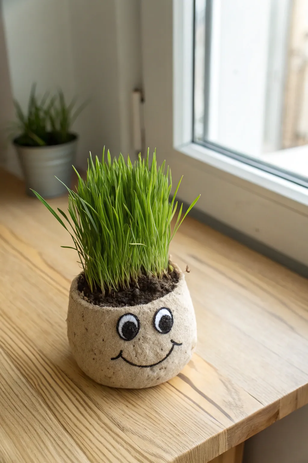 Bring a touch of nature indoors with this charming Mr. Grass Head - a delightful blend of minimalism and boho style!