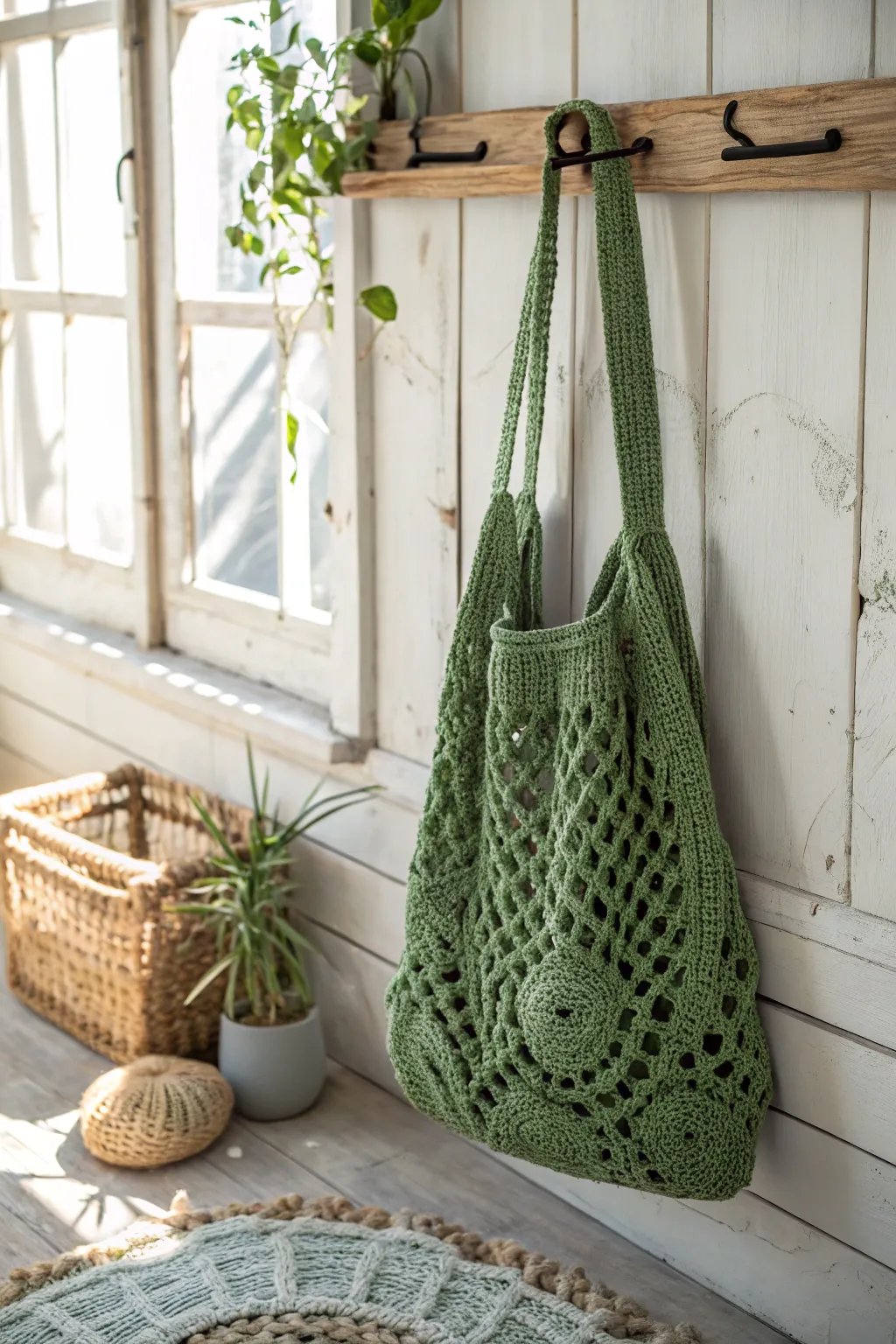 Carry your groceries in style with this eco-friendly crochet market tote, a perfect blend of sustainability and fashion.