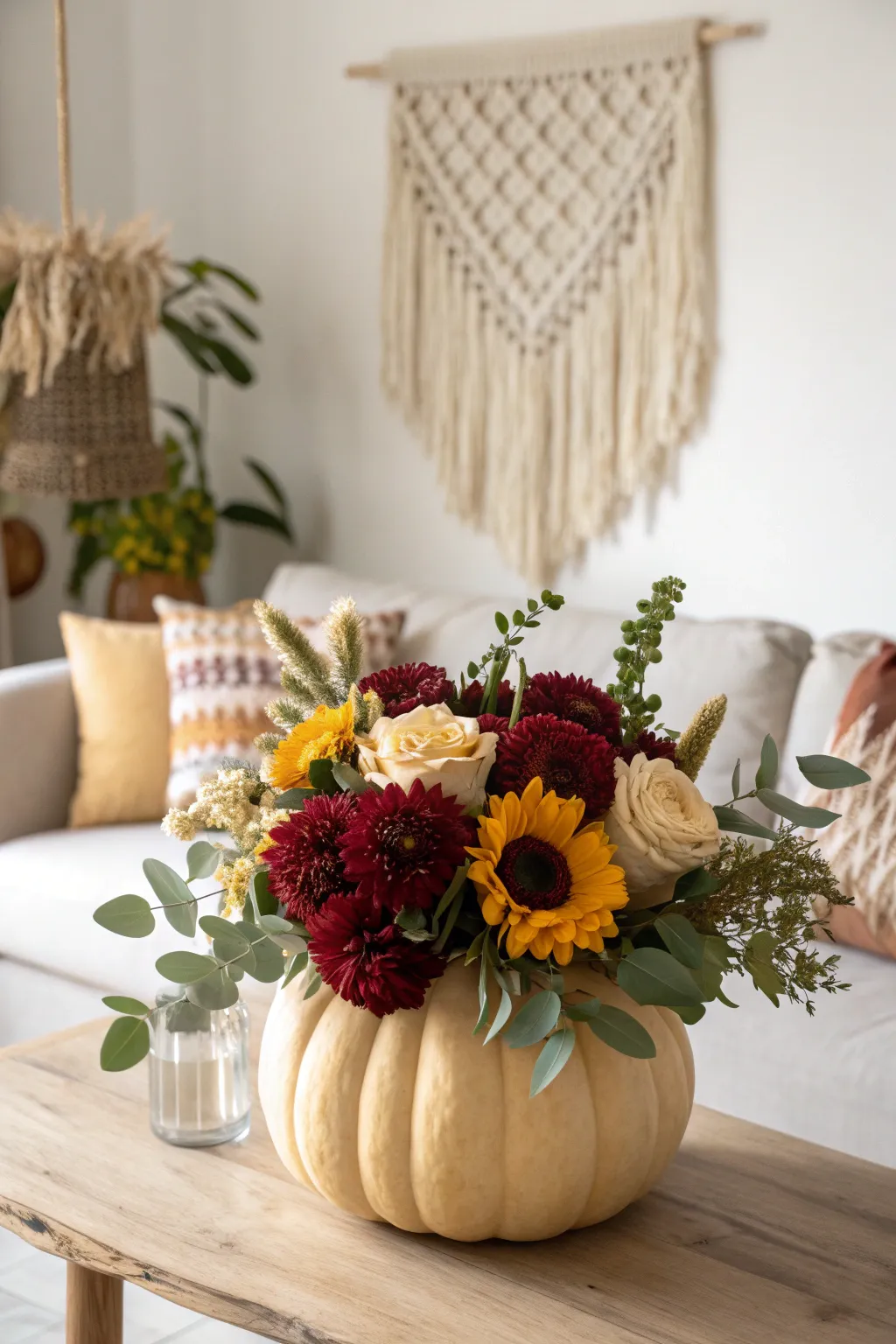 Elevate your Halloween decor with a touch of elegance: Pumpkin Floral Arrangements that blend fall charm and minimalist beauty.