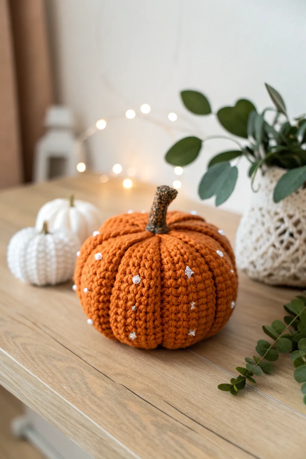 Embrace the cozy charm of autumn with a handcrafted crocheted pumpkin, a perfect blend of warmth and elegance.