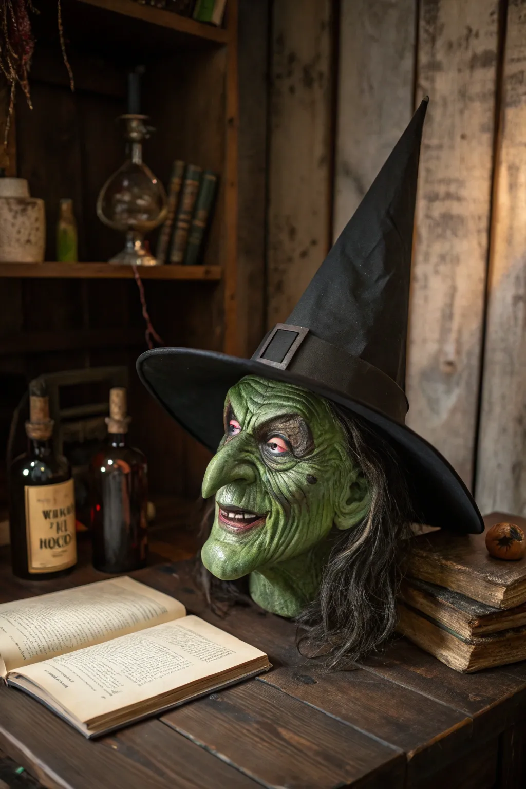 The classic witch mask is a staple for a spellbinding Halloween.