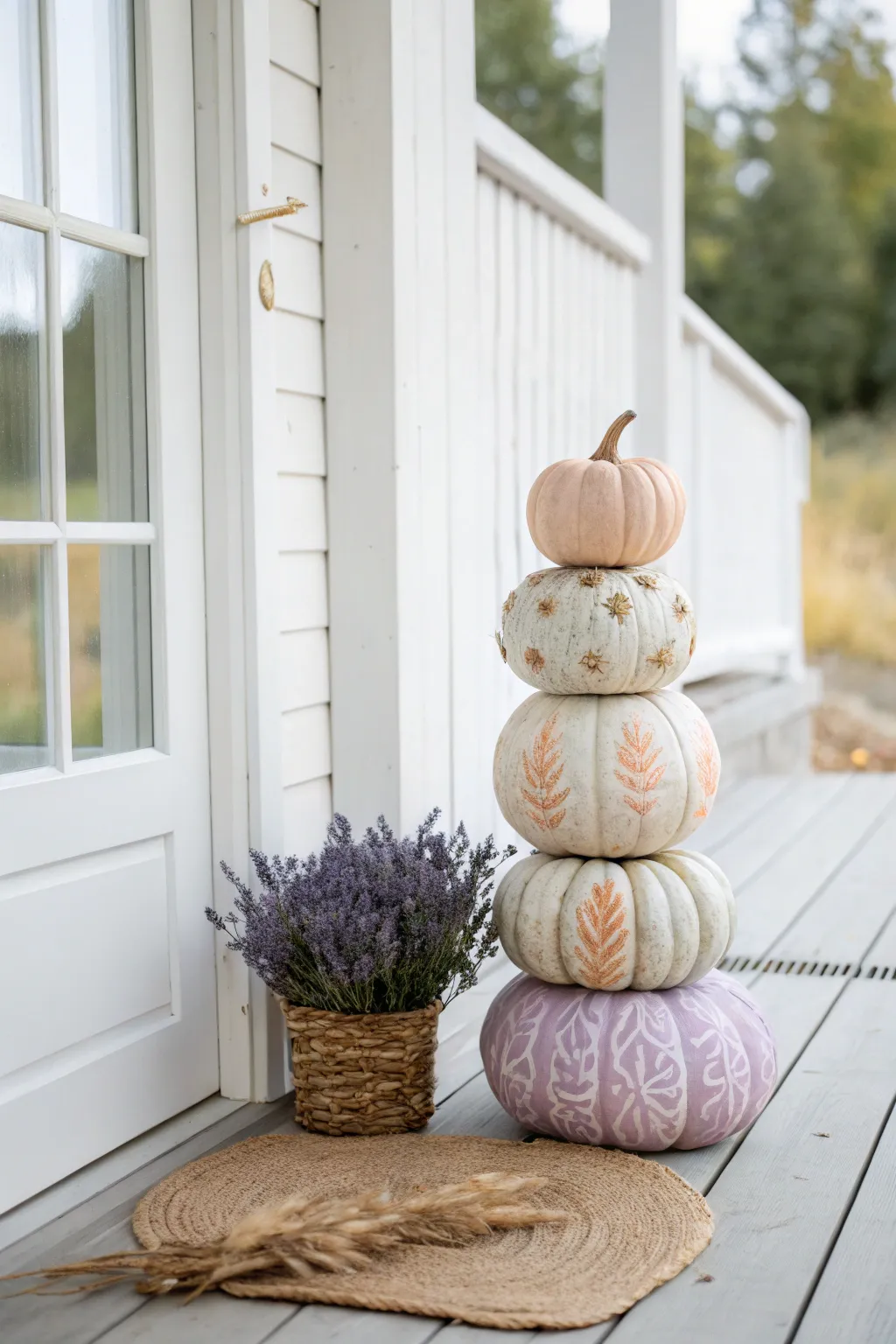 Elevate your porch decor with a Pumpkin Tower of Terror — a perfect blend of minimalist elegance and boho charm!