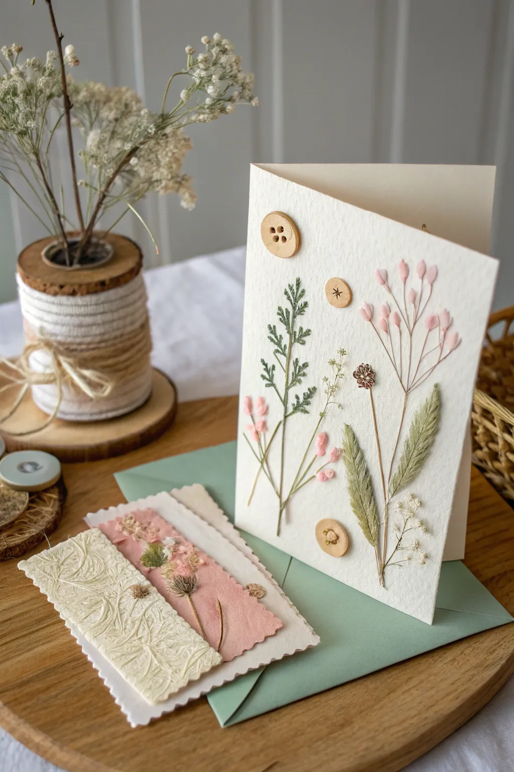 Celebrate with a touch of nature and artistry: a handmade birthday card that speaks from the heart.