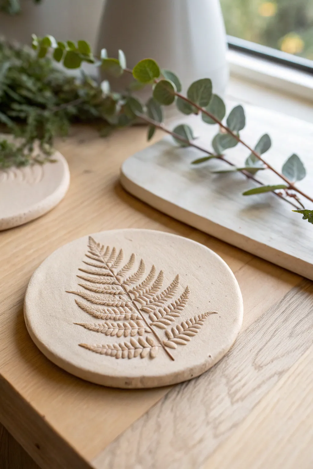 Bring the beauty of nature indoors with these artisan clay coasters, where simplicity meets elegance.