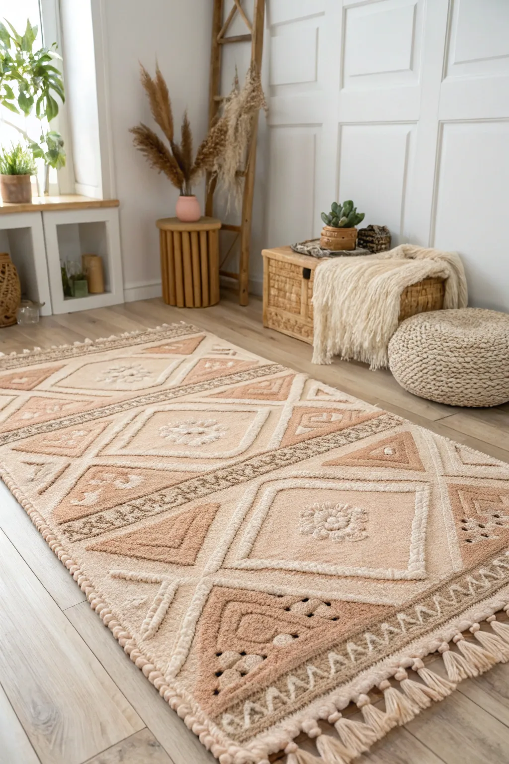 Embrace the art of simplicity and warmth with a handmade tufted rug, where natural beauty meets Scandinavian elegance.