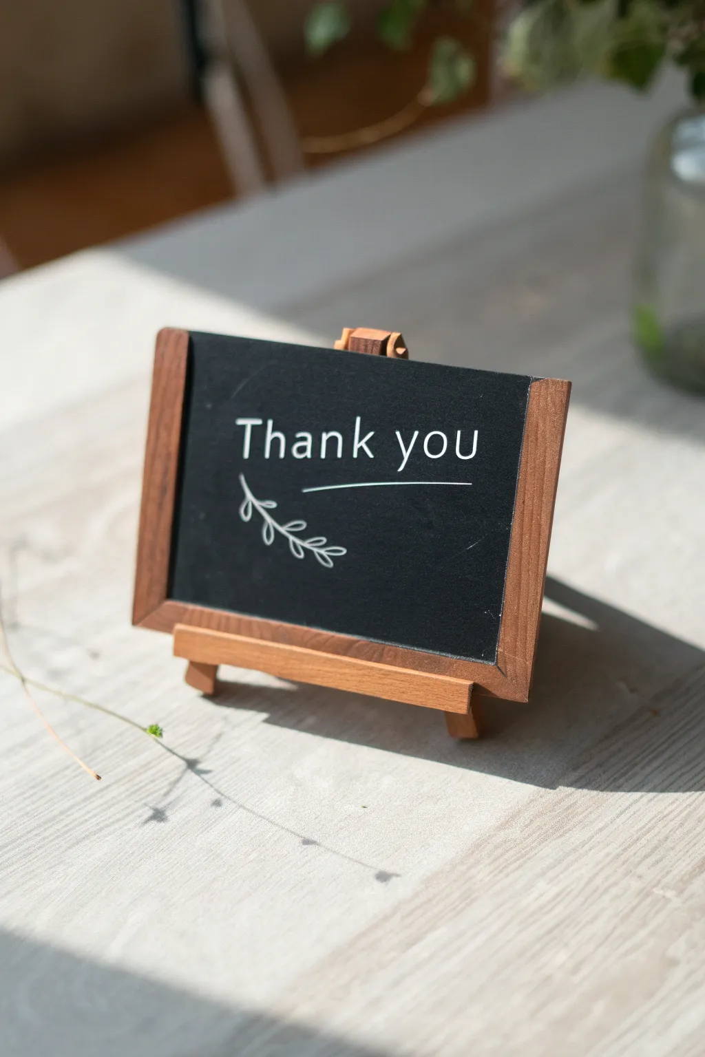 Chalkboard Charm: A heartfelt handmade thank you card for teachers, blending simplicity with a touch of creativity.