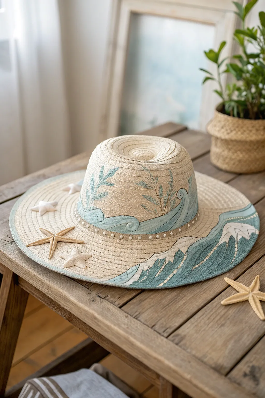 Embrace the ocean's charm with this beautifully painted marine magic hat. 🌊✨