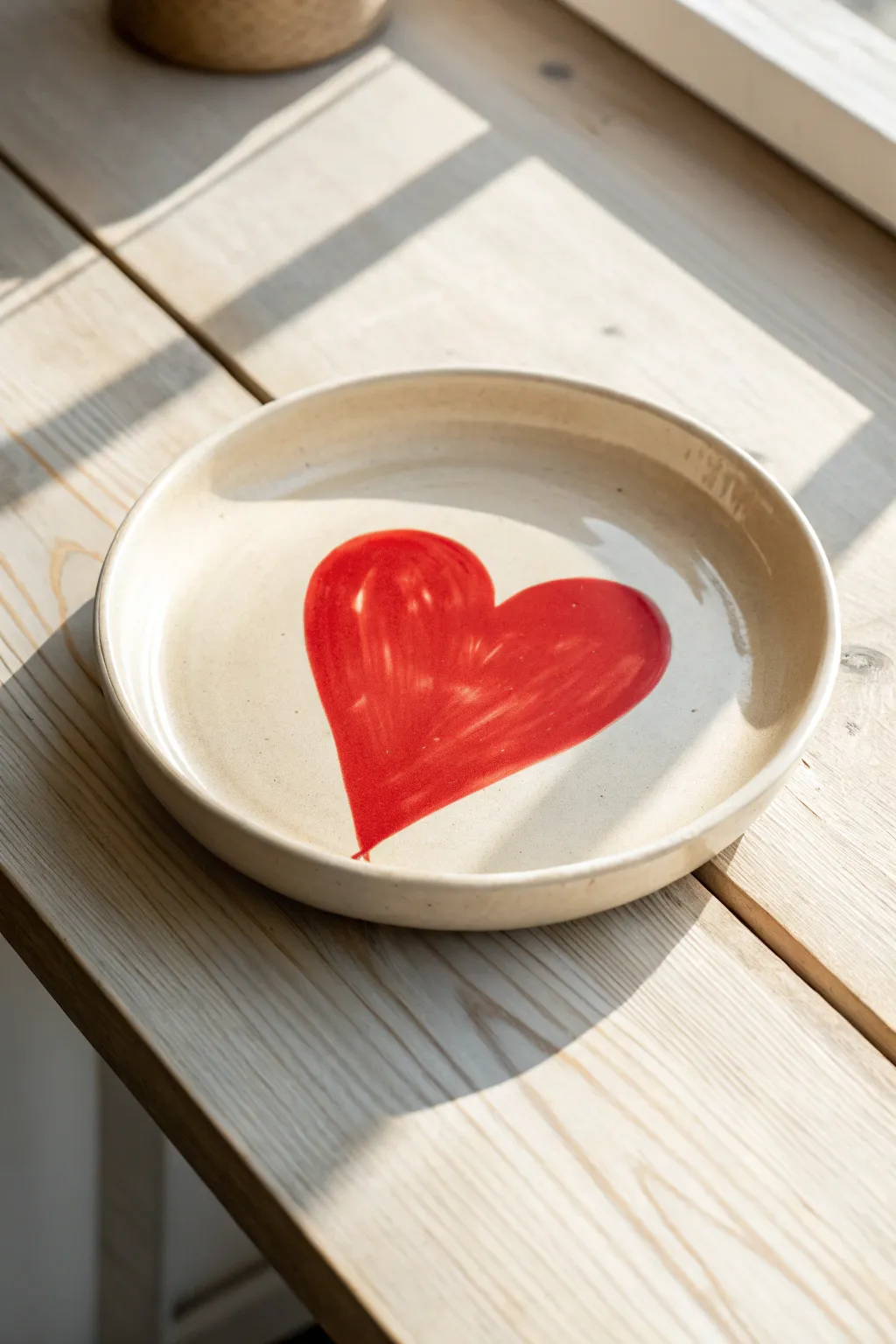 Embrace simplicity with a bold heart centerpiece that speaks volumes.