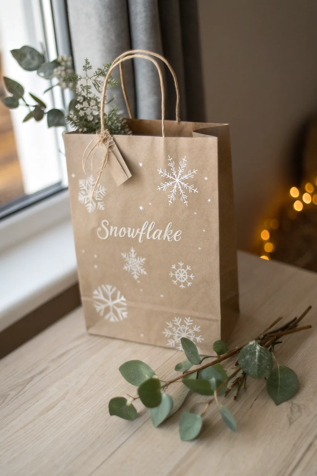 Craft the perfect personalized gift bag with minimalist elegance and a touch of nature.