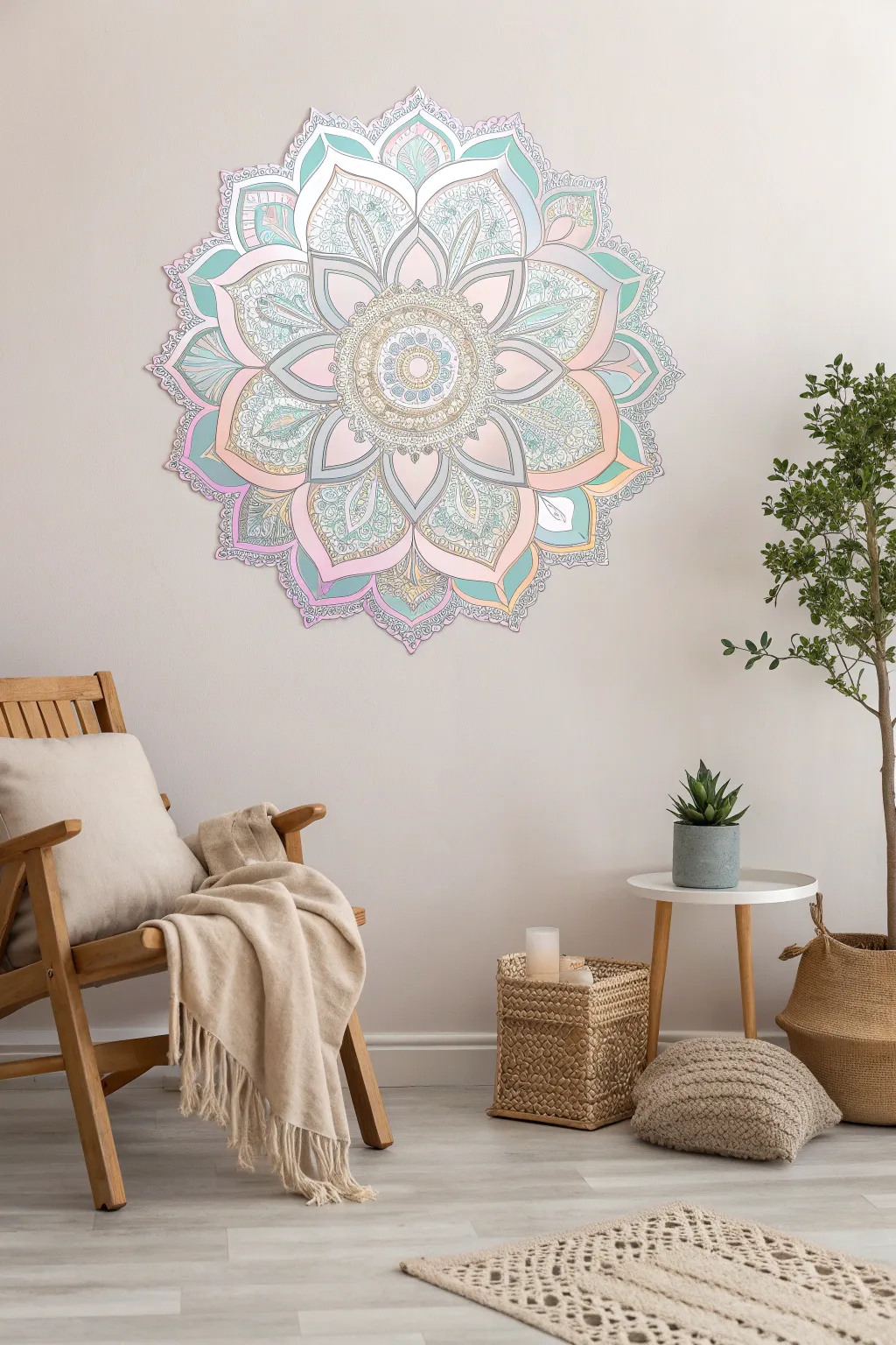 Elevate your space with the mesmerizing charm of holographic wall art.