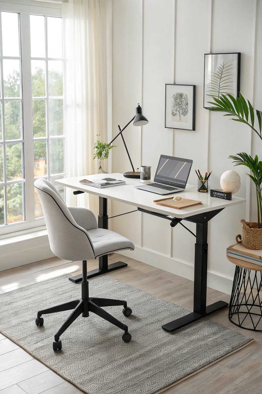 A functional desk is the cornerstone of any home office.