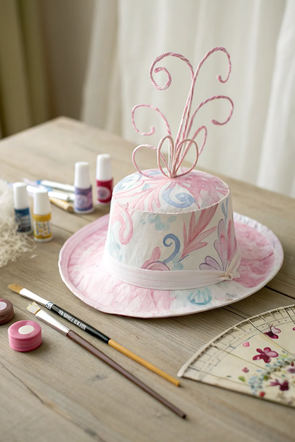 Craft Your Own Whimsy: Discover the charm of homemade paper plate hats with a minimalist touch.