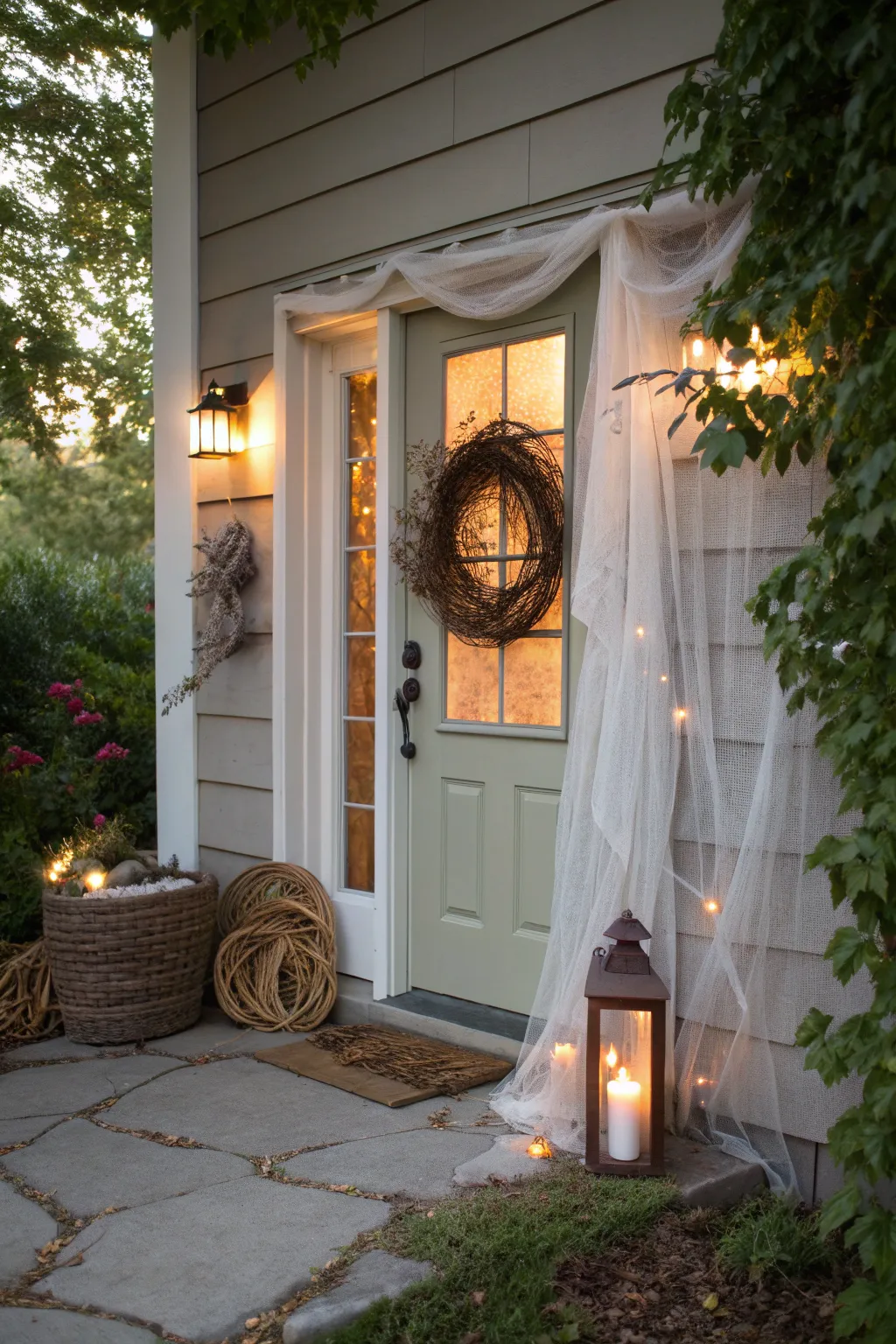 Step into mystery with this enchanting entrance, where simplicity meets spooky charm.