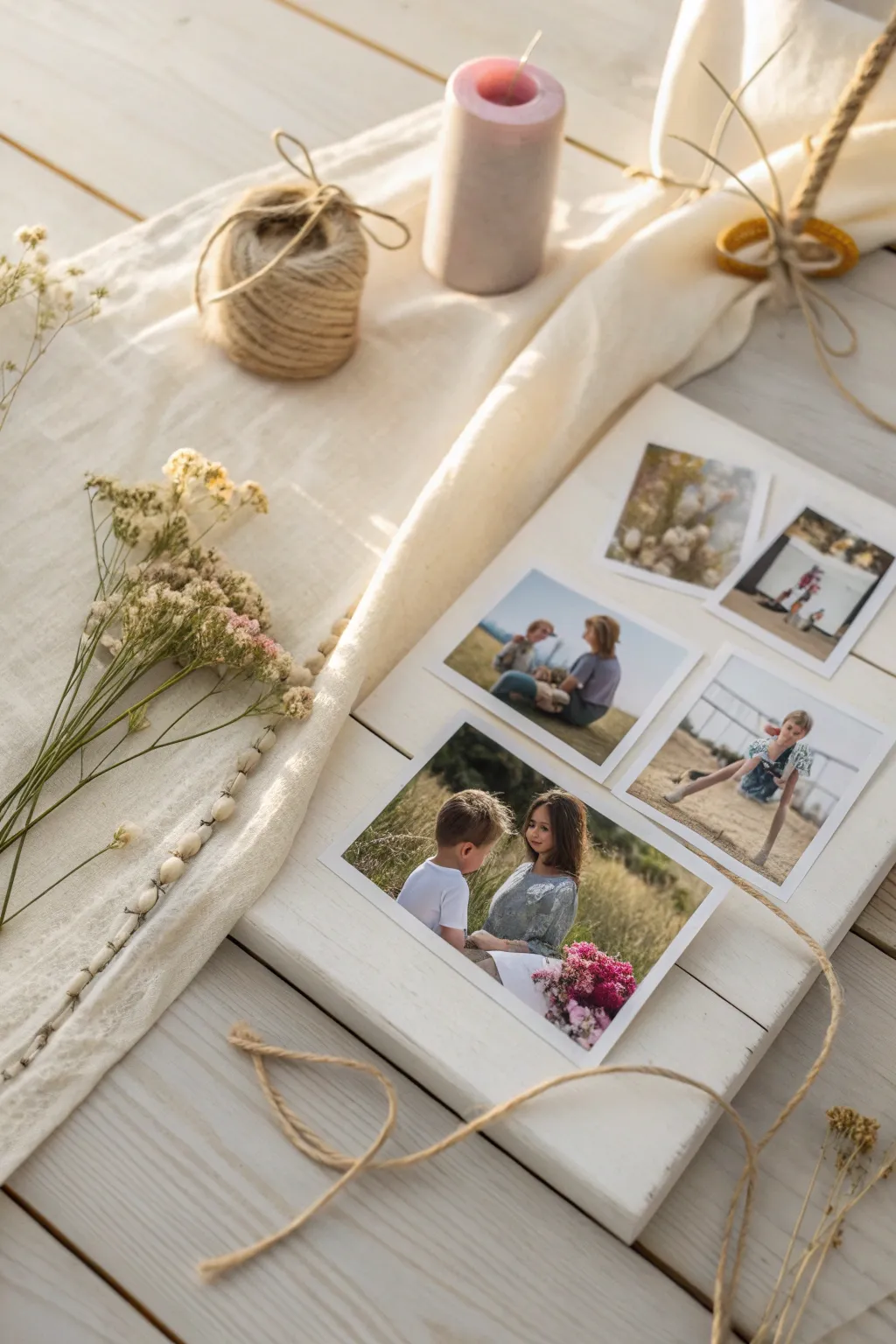 Craft your story: A personalized homeschool yearbook photo collage blending candid moments with elegant simplicity.