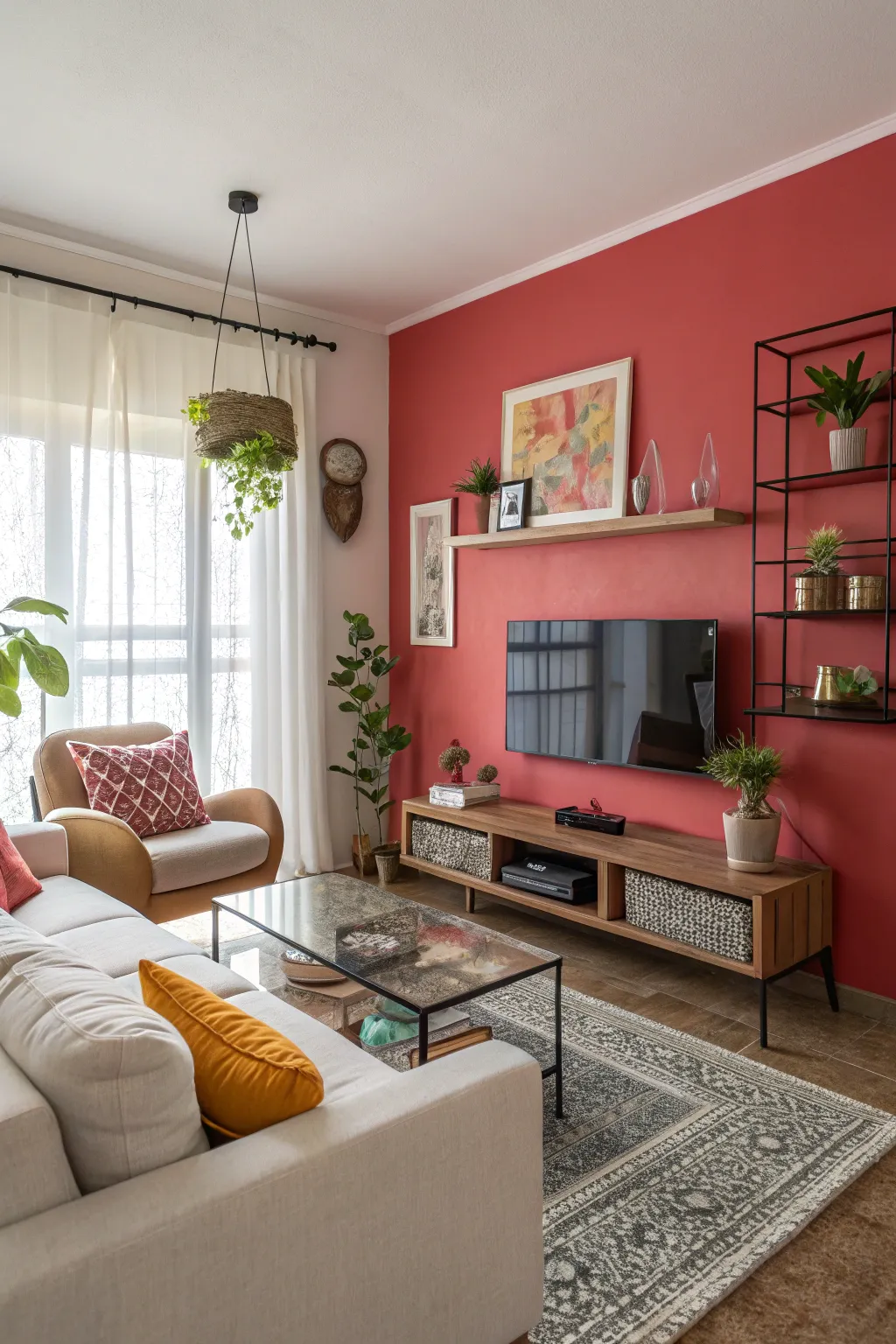 A bold accent wall can bring new life to your living space.