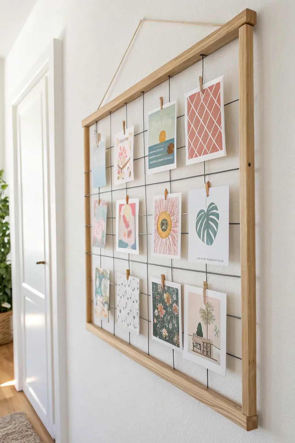 Elevate your space with a chic postcard grid frame—a perfect blend of order and artistic charm.