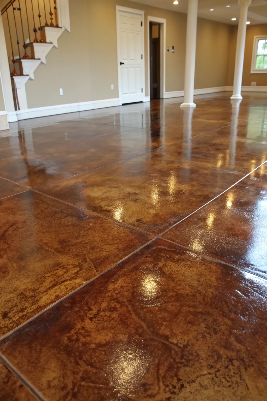 Transform your space with the art of concrete staining. Discover the beauty beneath your feet.