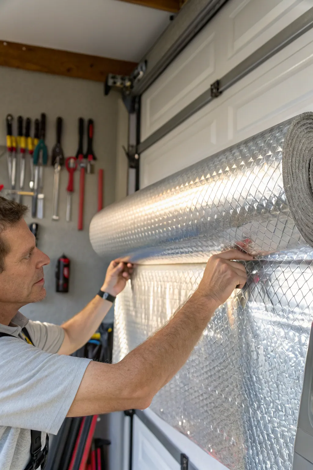 Master the art of energy efficiency with reflective foil insulation for your garage door.
