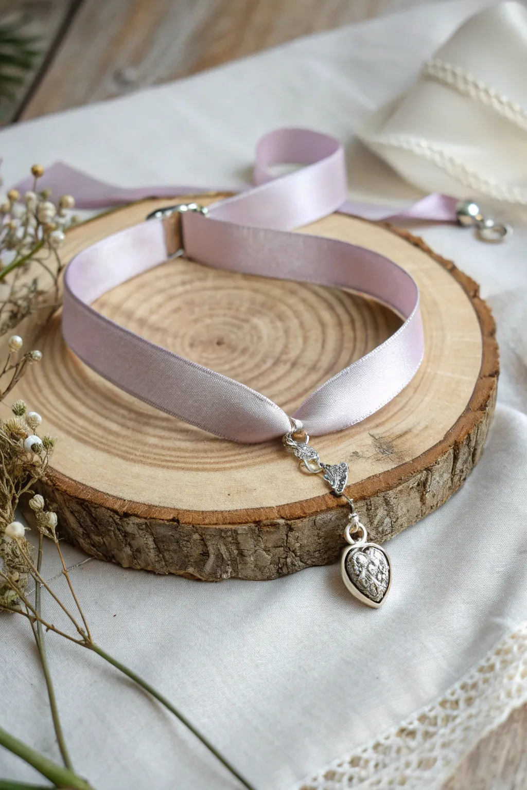 Embrace elegance with a minimalist ribbon choker, crafted with love and simplicity.