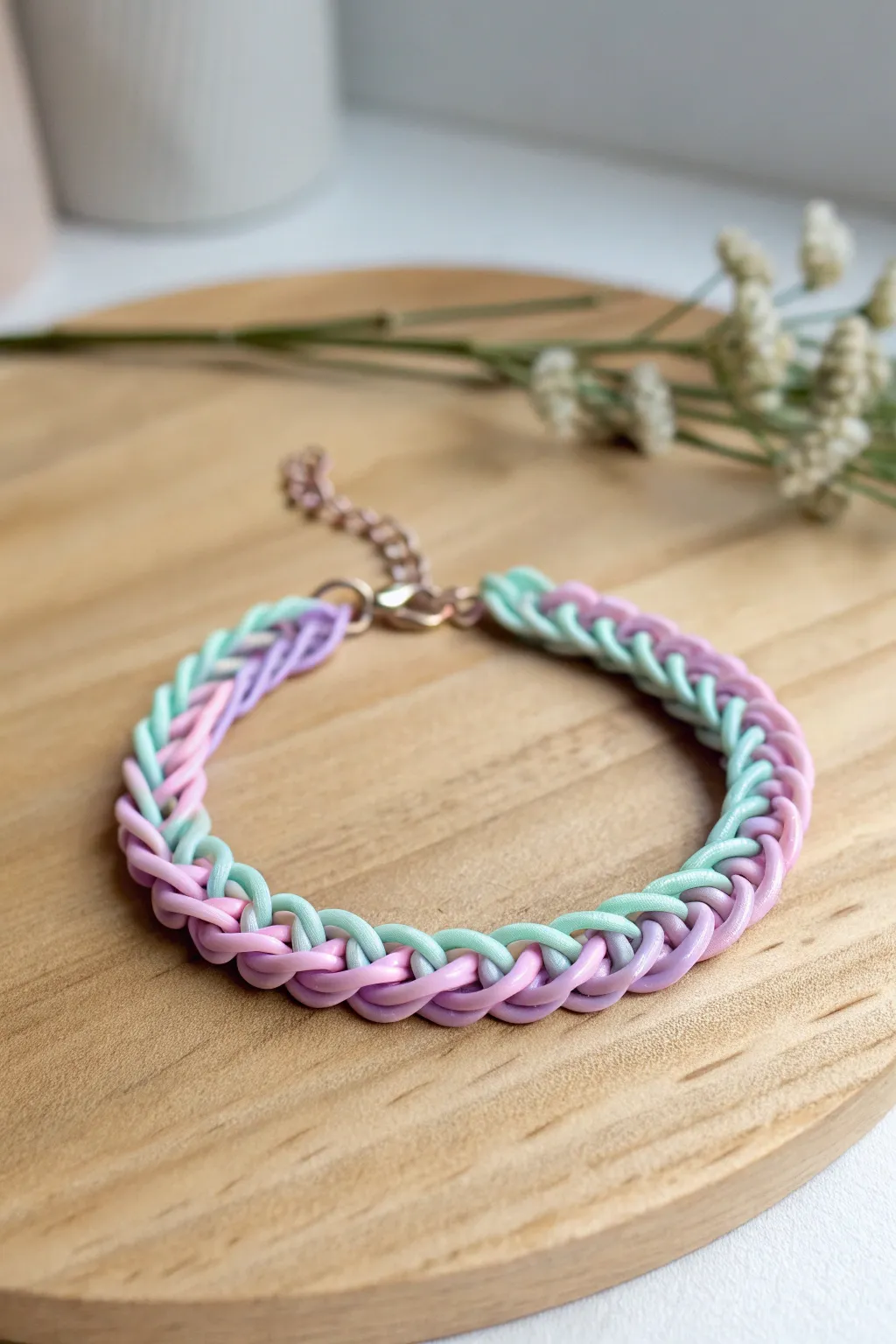 Embrace simplicity with this pastel-hued, handcrafted rubber band bracelet—where Scandinavian minimalism meets Boho elegance.