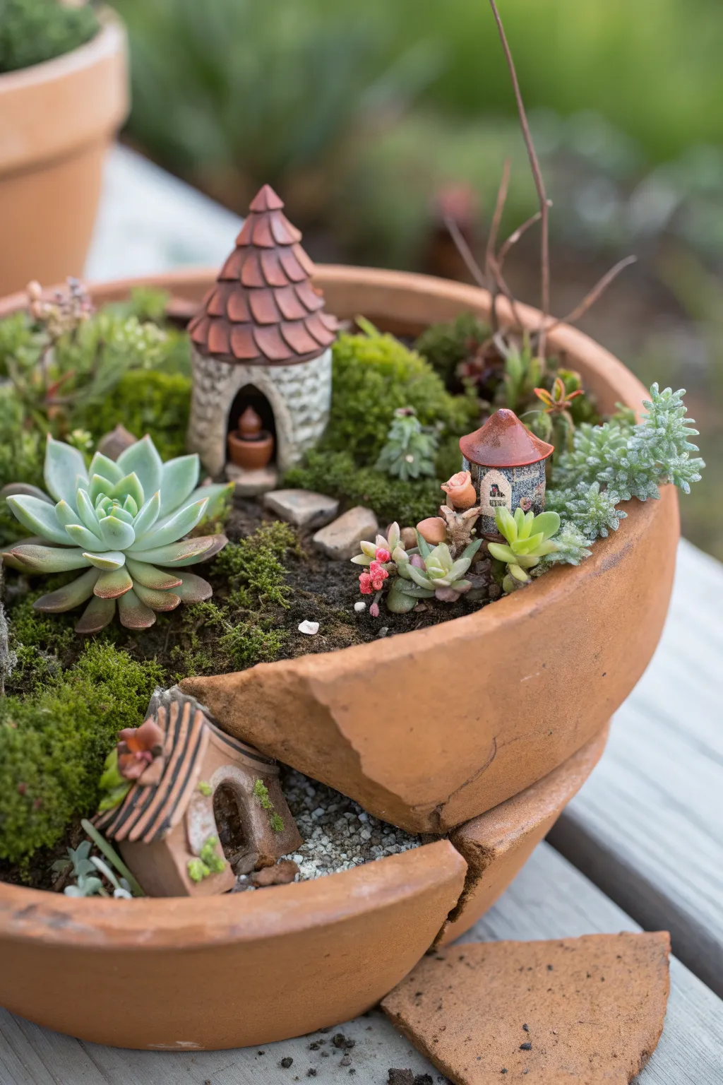 Discover the magic of creating your own fairy garden from broken clay pots—where simplicity meets enchantment.