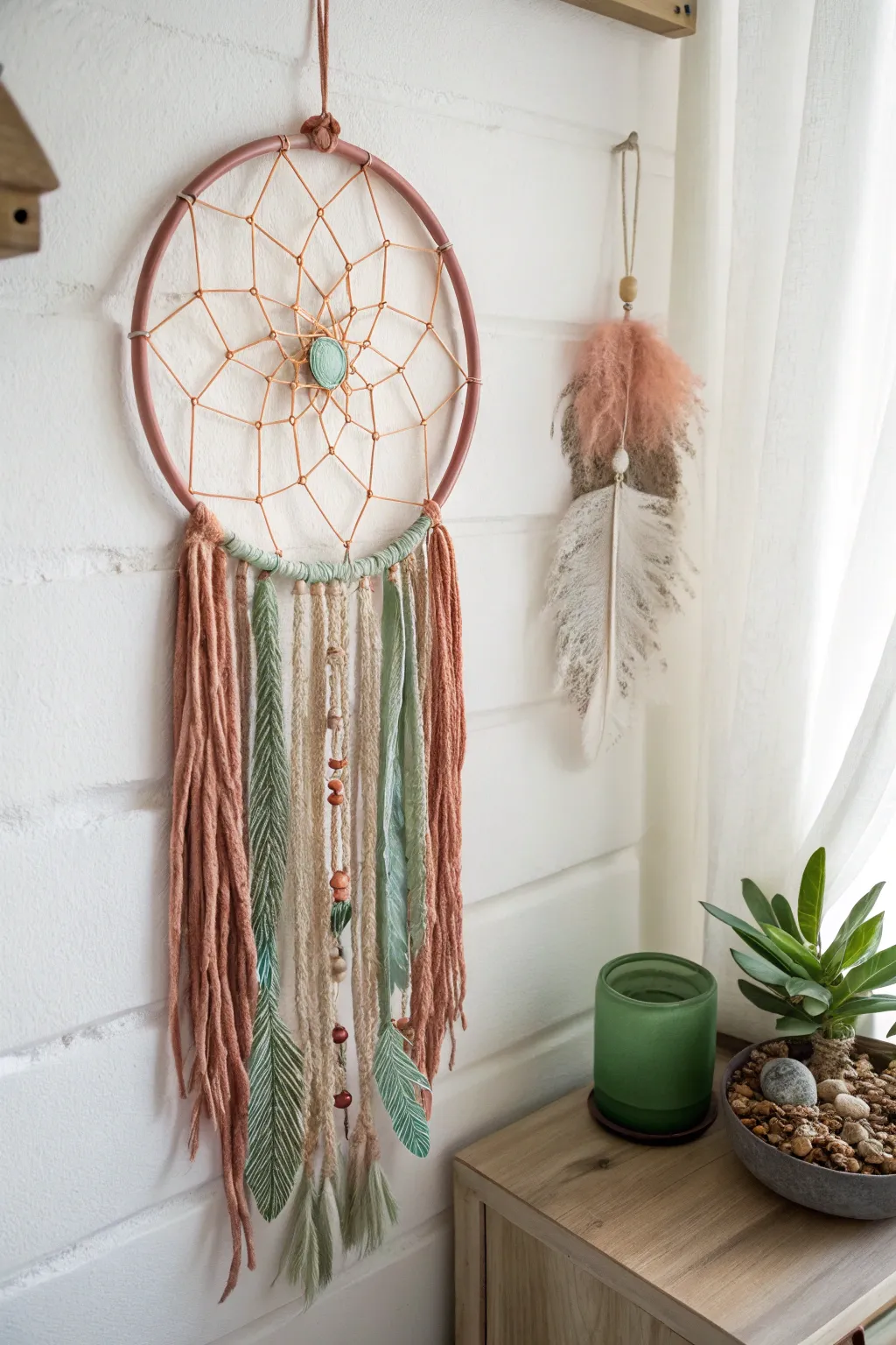 Capture the essence of bohemian bliss with a handcrafted dream catcher that brings artistry and serenity into your space.